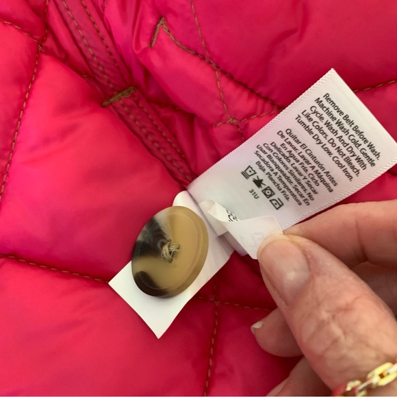 Free Assembly Quilted Vest w/Belt Dijon Sz S - Picture 10 of 16